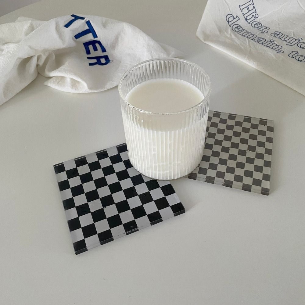 

Anti-scalding Chessboard Coaster Heat Insulation Cup Mat Photography Props