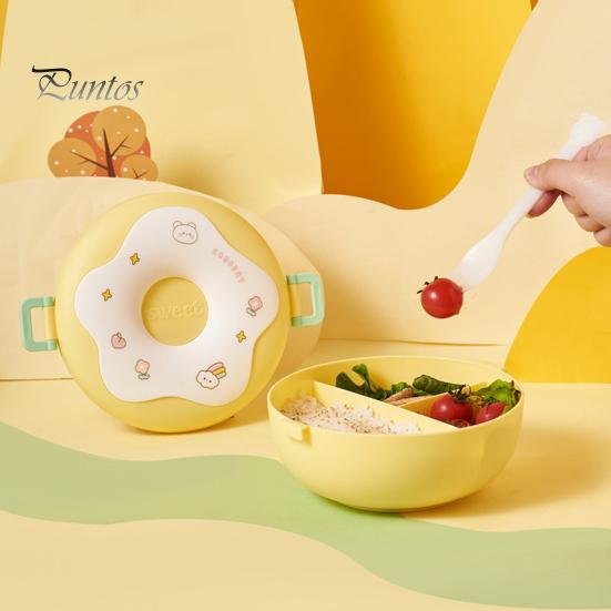 Roztomilá kreslená kobliha 1000 ml obědová krabička Bento nádoba pro mikrovlnnou troubu s přihrádkami Studentské potřeby