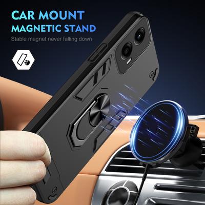 For Motorola Moto G Stylus 5G (2024) Case Kickstand PC+TPU Cover Support Magnetic Car Mount