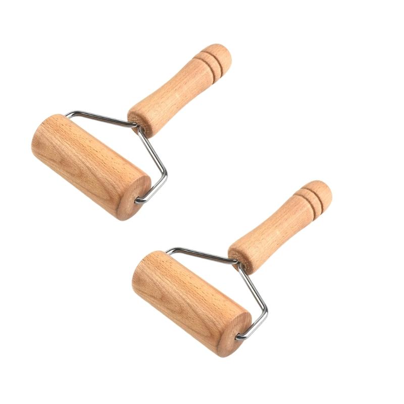 Ergonomic Handle Kitchen Rolling Pin Wooden Dough Flattener Beechwood Roller For Baking Cooking And Food Preparation
