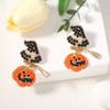 Rhinestone Halloween Earrings Trick Spider Dangle Earrings Trendy Pumpkin Ear Studs  Accessories