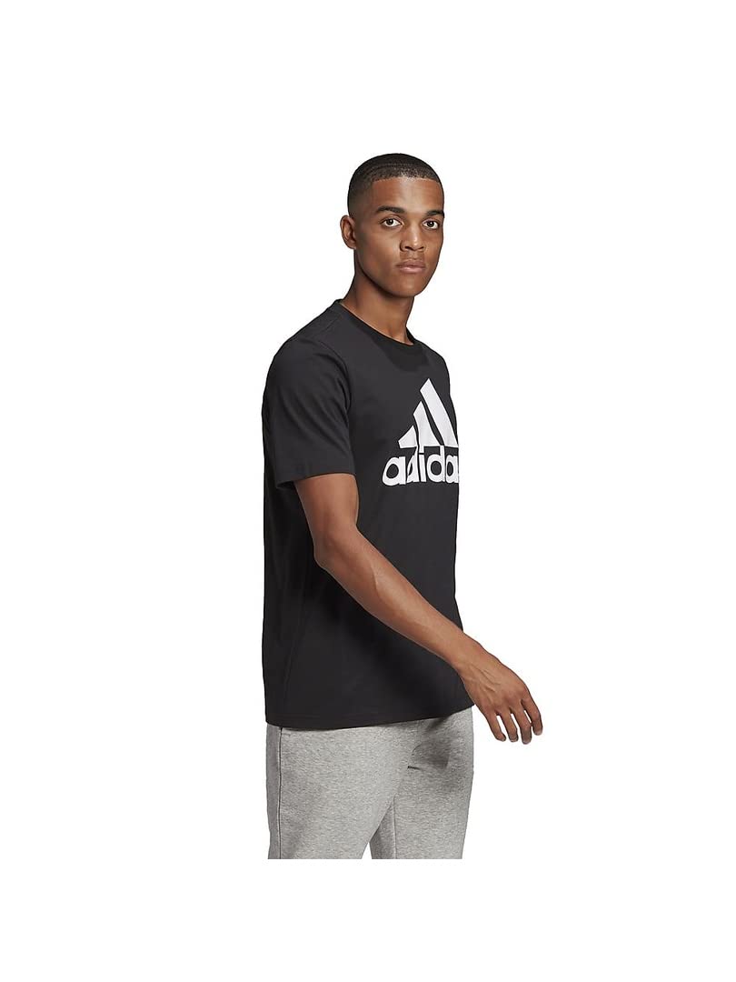 

Футболка с коротким рукавом Essentials Single Jersey Big Logo ECQ96 2L [Adidas] черная/белая (ГК9120)