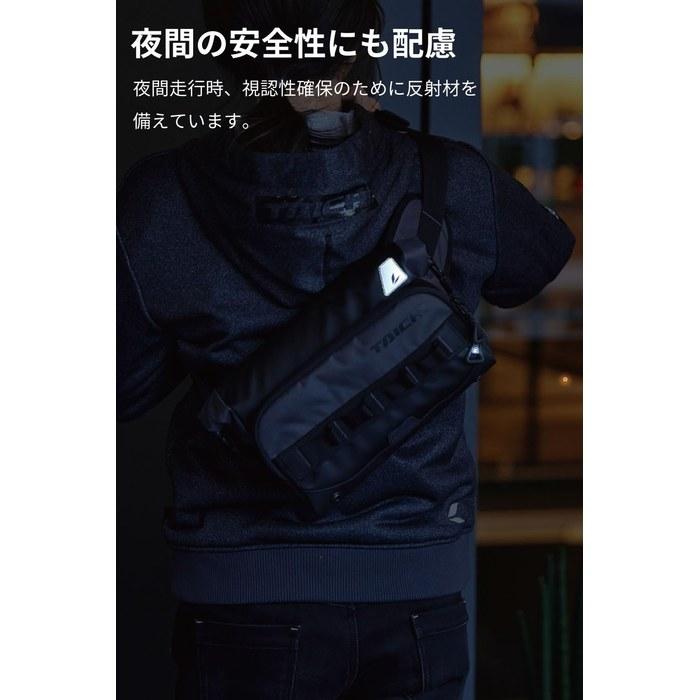 RS TAICHI Motorcycle Body Bag Waist Bag Waterproof Touring Unisex Adult WP Hip Bag RSB279 BLACK/RED 5L