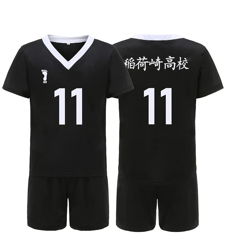 

Комплект школьной формы старшей школы Инаризаки Костюм для косплея Ринтаро [fun costumes] Haikyu!! (Числа 1-12) - (10 предметов Какунами, М) чёрный