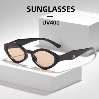 Gafas de Sol de Moda con Forma de Diamante Retro, Montura Pequeña, Resistentes a los Rayos UV, Moda Femenina, Tendencia de Fotografía Callejera, Gafas Versátiles