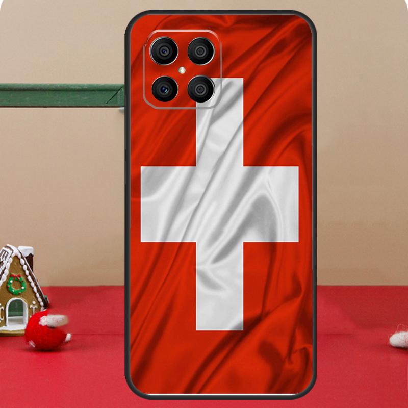 Switzerland Swiss Flag Case For Honor Magic 8 5 6 7 Lite Honor 400 Pro 200 70 90 X8c X8b X9a X9b X9c X9d Win Cover