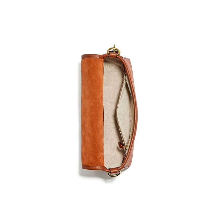 Coach Tabby 26 Classic C Buckle Leather And Suede Shoulder Bag Women Shoulder Bag Canyon-Red Brown C5262-B4NP6
