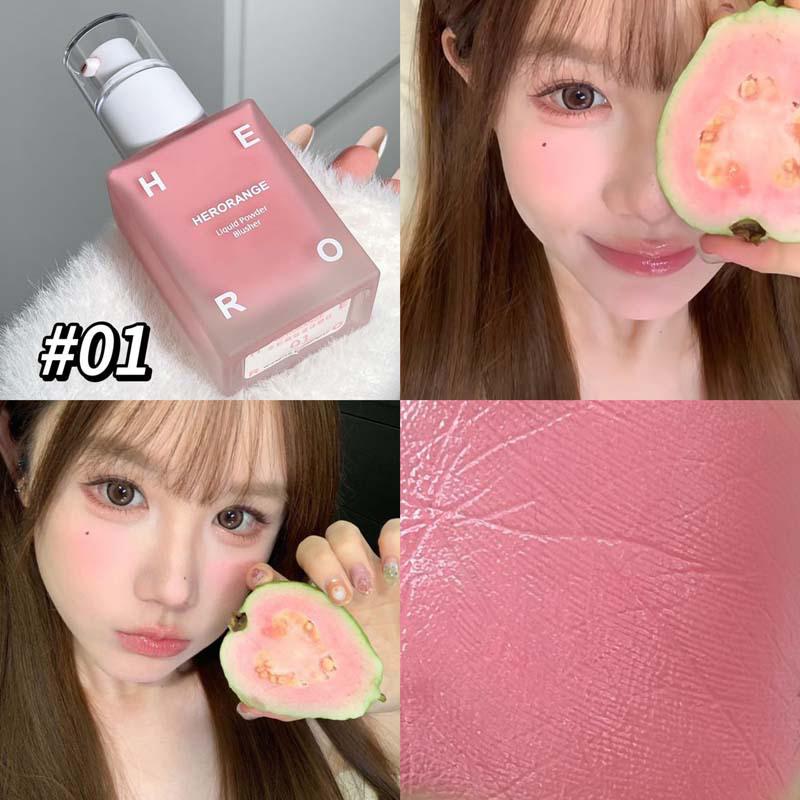Herorange 4Colors Liquid Blush Pressed Blush Moisturizing Color Enhancing Face Eyes Lips Women'S Makeup Create Rouge Blush Cream