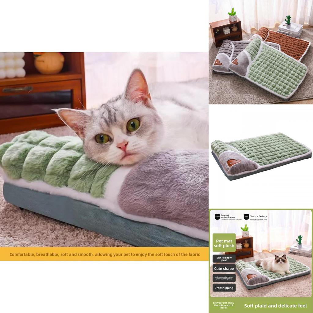 Pet Cozy Dog Bed With Thick Fabric For Winter Comfort And Relaxation
