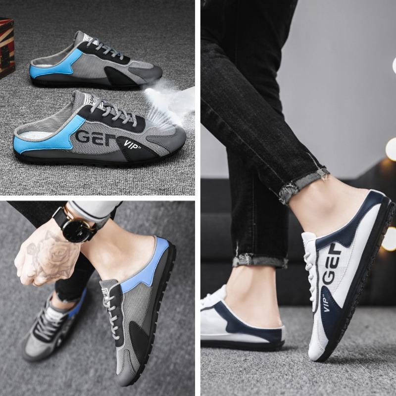 Mode Herrenschuhe Trend Hausschuhe 2025 Sommer Atmungsaktives Mesh Freizeitschuh Vulkanisierte Flats Herren Sneaker Mode Halbschuhe