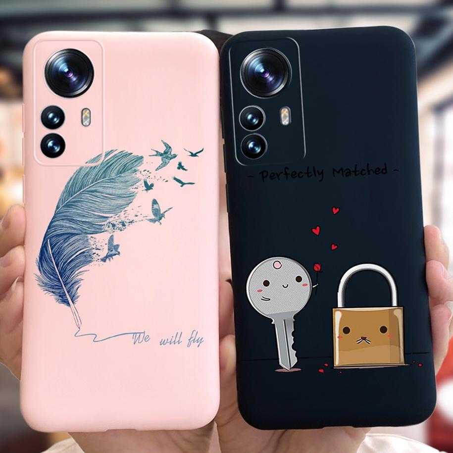 For Xiaomi 12 Pro 5G Case Cute Cartoon Painted Matte Cover For Xiaomi Mi 12 Pro 5G Global Funda on Xiomi 12 Pro Mi12 12X 5G Capa