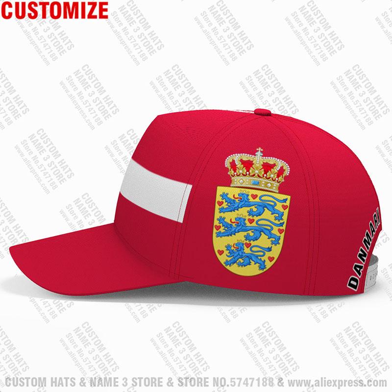 Dinamarca hombre joven gratis personalizado logo estampado foto dnk unisex sombrero bandera nacional reino danés país danmark dk gorra de béisbol