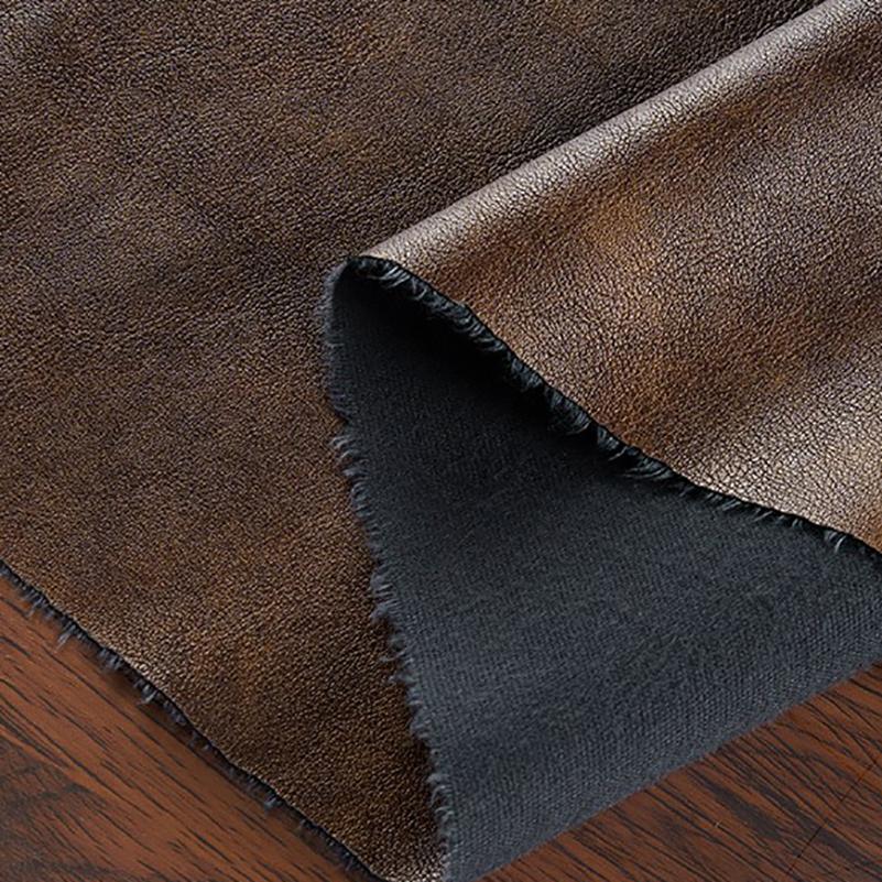 50x140cm Retro PU Leather Fabric Waterproof Trendy for Sewing Leather Jacket Skirt Bag Sofa Release Materials