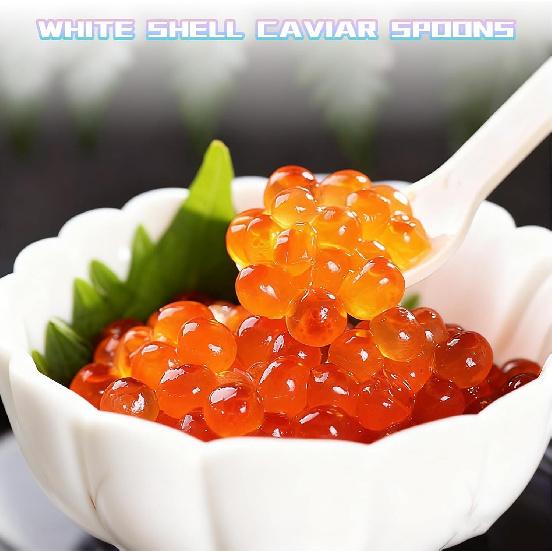 4PCS Shell Caviar Spoons - 9cm/3.54inch Mother-of-Pearl Spoons for Caviar, Yogurt, Caviar Serving Spoon, Shell Caviar Spoon Small Shells for Crafts