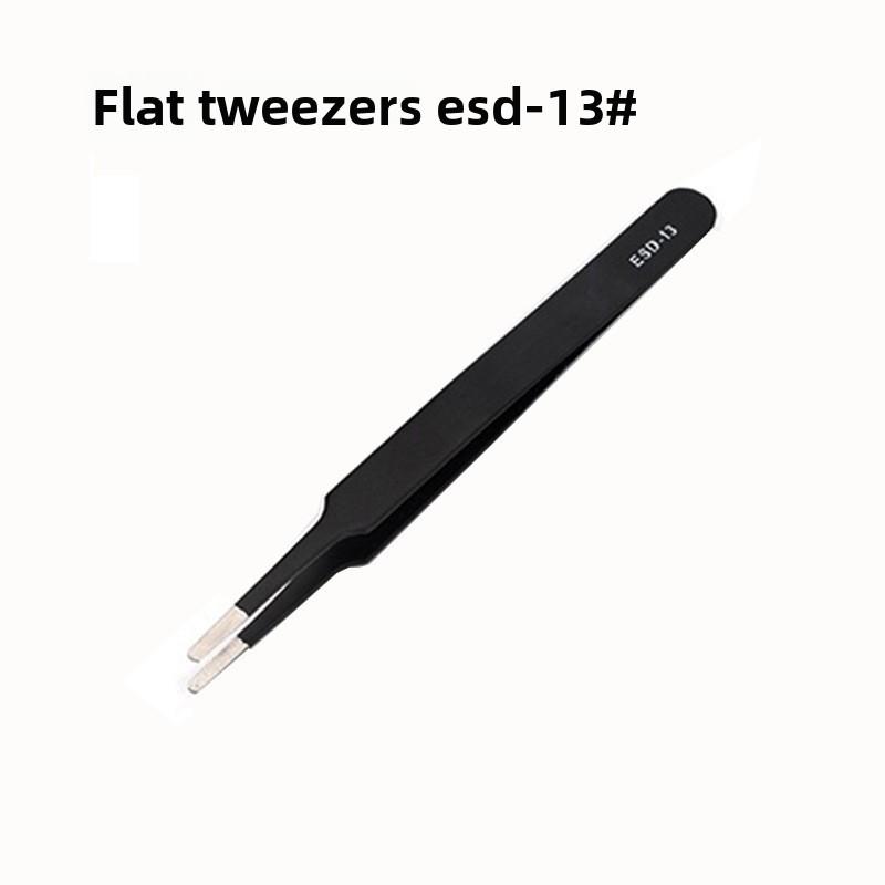 Eyelash Extension Tweezers With Antistatic Design For Precise False Lash Application Flat