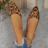 Spot~ Foreign Trade Popular Women's Shoes 25 Spring and Summer New Ins Fashion Leopard Print Pointed Head Shallow Mouth Flat Bottom Laden S