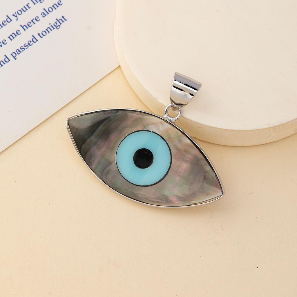1 Stuk, Natuurlijke Schelp Duivels Oog Hanger, Occidentale Stijl Dames Heren Bedels voor DIY Ketting Sleutelhanger Hangende Decoratie Accessoires Sieraden Ambacht