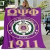 1pc Blanket Omega Psi Phi logo1 Print Design, Lightweight Blanket for Sofa, Bed- Soft &Warm, Gift for All Seasons like Christmas, Halloween