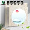 Mali 230g Glossy Round Chinese Painting & Calligraphy Paper, Semi-Raw Thickened Hemp Xuan for Gongbi & Calligraphy
