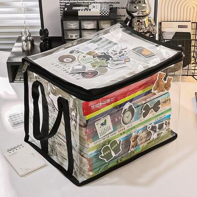 Transparent Collapsible Pouch Zipper Collection Container Portable Clear Pouch Student