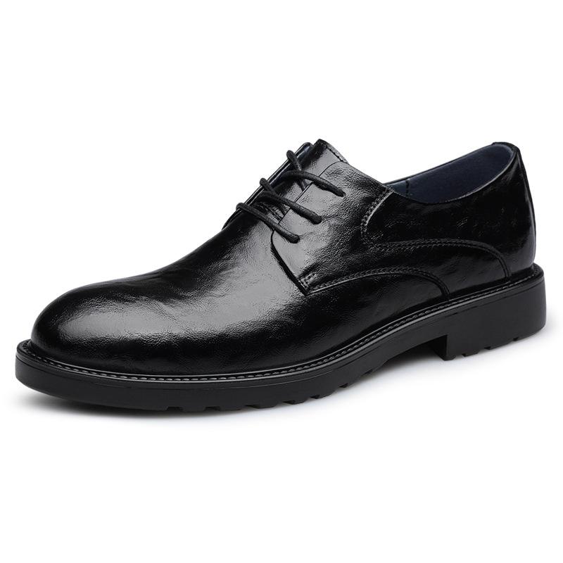 Men s Genuine Leather Pointed Toe Dress Shoes - British Style 42