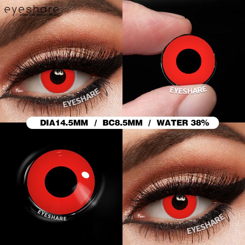 Eyeshare Bunte Kontaktlinsen für Halloween, Anime-Zubehör, Linsen, Cosplay, Augenlinsen, jährlich, 2 Stück/Paar