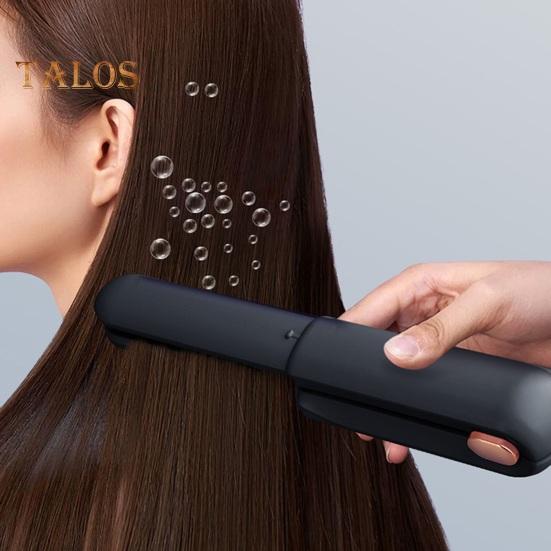 Přenosný bezdrátový žehlicí kartáč na vlasy 3 teploty nastavitelný rychlý ohřev USB dobíjecí kartáč na záporné ionty Elektrický styling kudrnatých vlasů