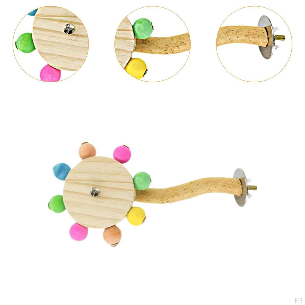 Vogelkäfig Sitzstangen Spielzeug Papagei Drehständer Stange für Kralle und Schnabel