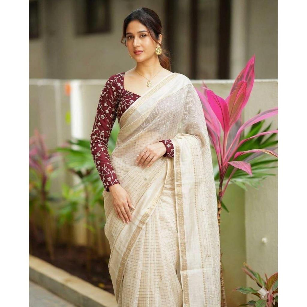 Grand Launch Party Wear Viscose Saree - Velvet Shine Sequin Edition
