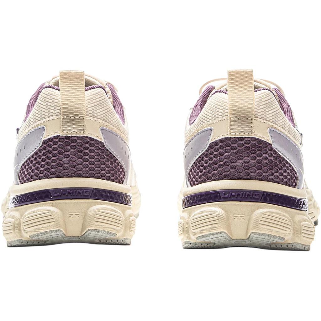 Li Ning Kids Sports Lifestyle Ark V6 Comfortable Versatile Shock Absorption Rebound Low Top Casual Shoes Kids Casual Shoes Beige Purple YKCV162-6