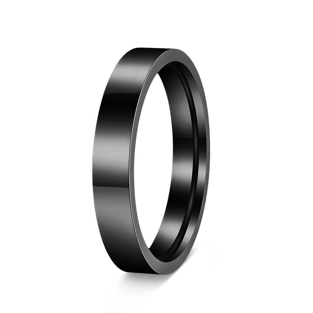 Minimalistischer Modeschmuck Edelstahl Partnerringe Poliertes Band 4mm 6mm 8mm Größen