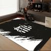 Powerful Football Crest Design Printed Office Carpet Chair Cushion  Entryway Rug, Rugs for Living Room, Bedroom Christmas gifts