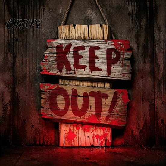 Striking Halloween Visual Effects Decoration Hanging Sign, Festive Party Wooden Decorative Plaque, Easy Modern Room Decorations Hang Decor for Indoor