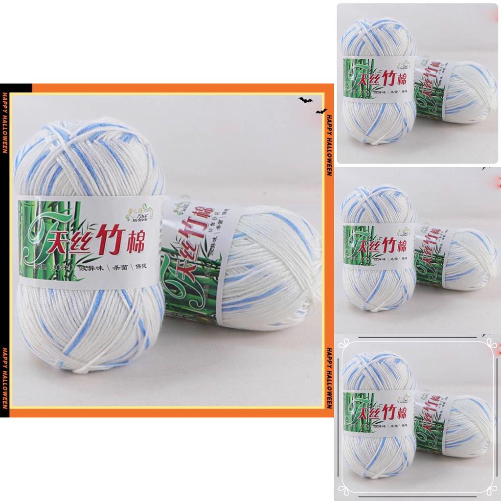 Fio de Tricô para Bebê de Algodão com Carvão de Bambu de Qualidade Premium Para Crochê e Tecelagem