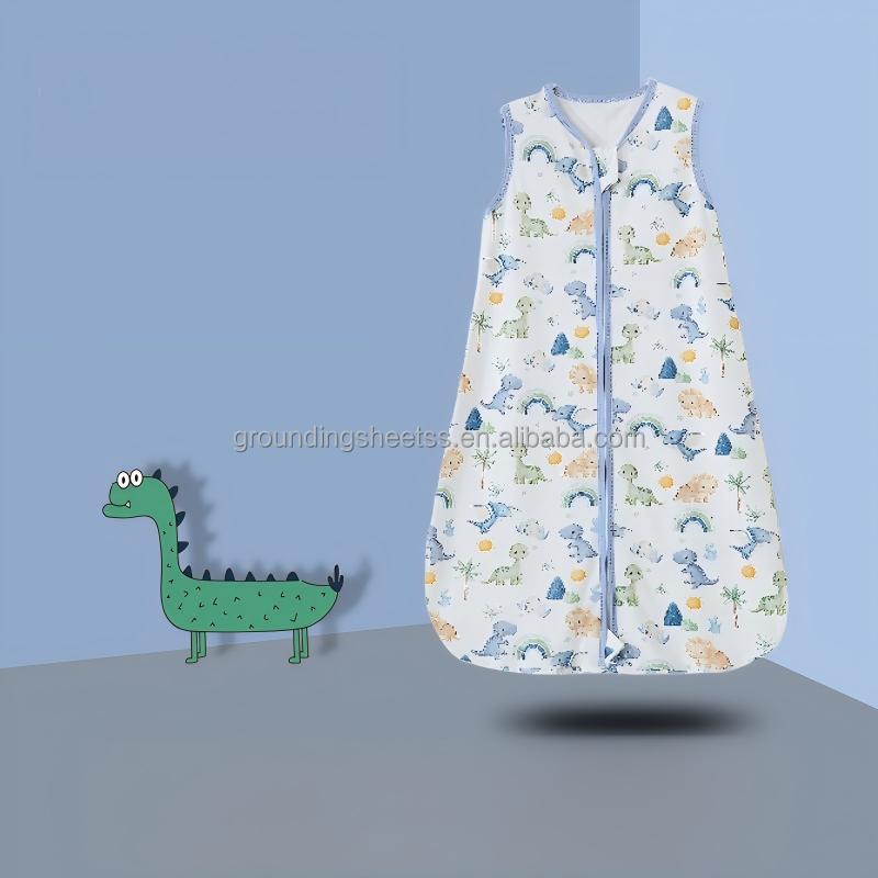Baby Sleeping Bag Summer Thin Baby Sleepsack Kids Sleepwear Anti-Kick Blanket Cartoon Print 100% Cotton
