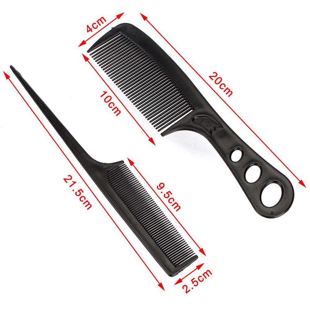 Buy 2Pcs Black ABS Plastic Hair Combs Wide Tooth Comb Heat-resistant ...