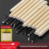 12-Piece Handmade Wood Carving & Engraving Knife Set with Student Art Eraser
