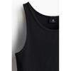 H M sliM Fit Ribbed Sleeveless Top Black