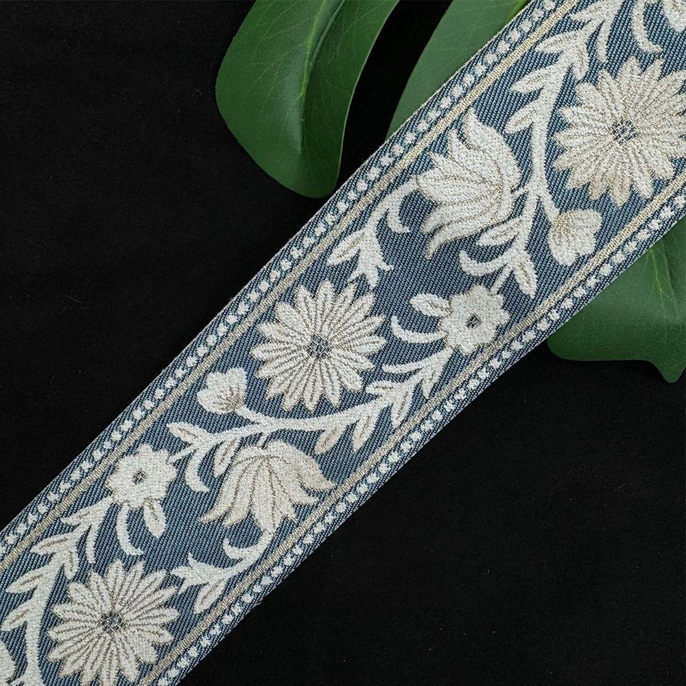 24M Vintage Embroidery Fabric Jacquard Webbing Trim Boho Lace 7CM Width Trim Tassel Accessories Upholstery Trim