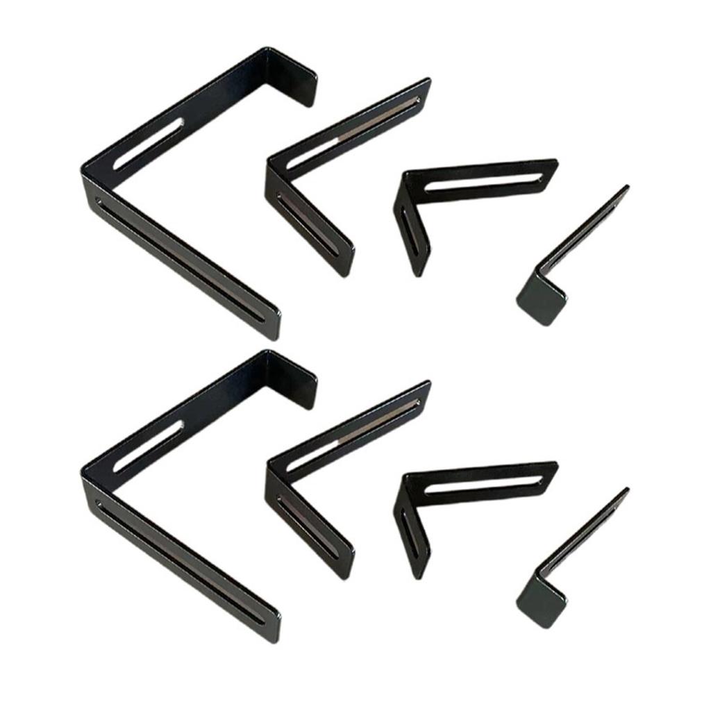 Suport Ajustabil pentru Ghivece de Flori de Balcon, Cârlige, Suport pentru Jardiniere de Fereastră Fără Găurire, 8 Piese 1 Set pentru Afișaj Plante cu Economie de Spațiu