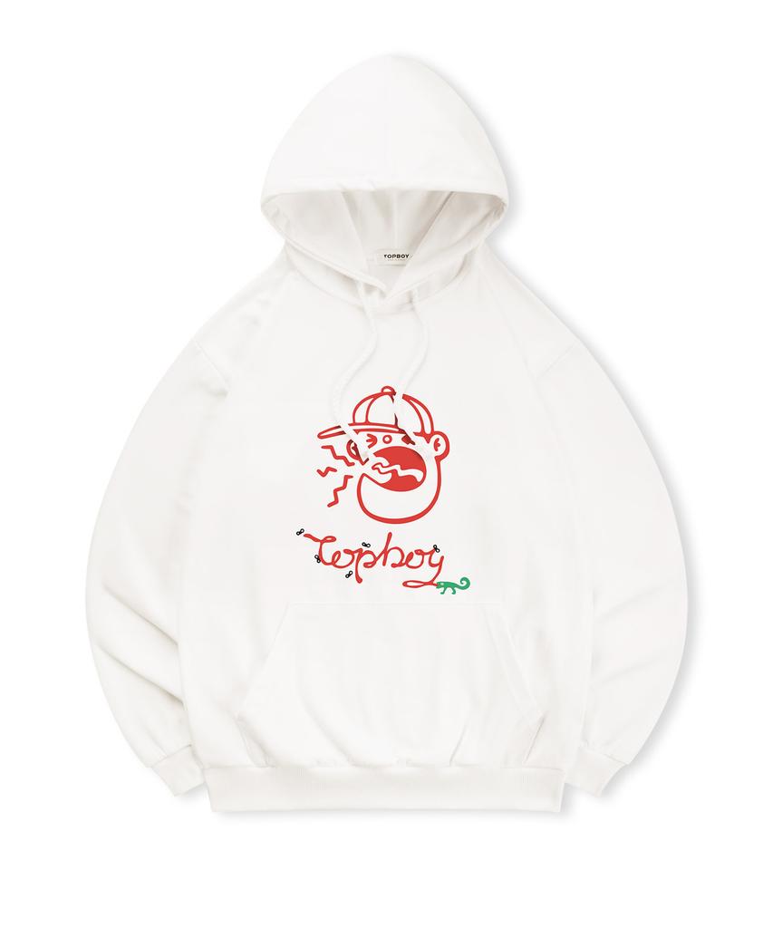 [Non-Fleece Or Fleece-Lined] Big Mouth Print Hooded Sweatshirt (Type A)
