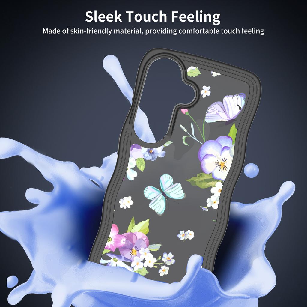 Applicable to Samsung S26/25plus mobile phone case matte S24Ultra skin wavy anti-drop s23 protective case