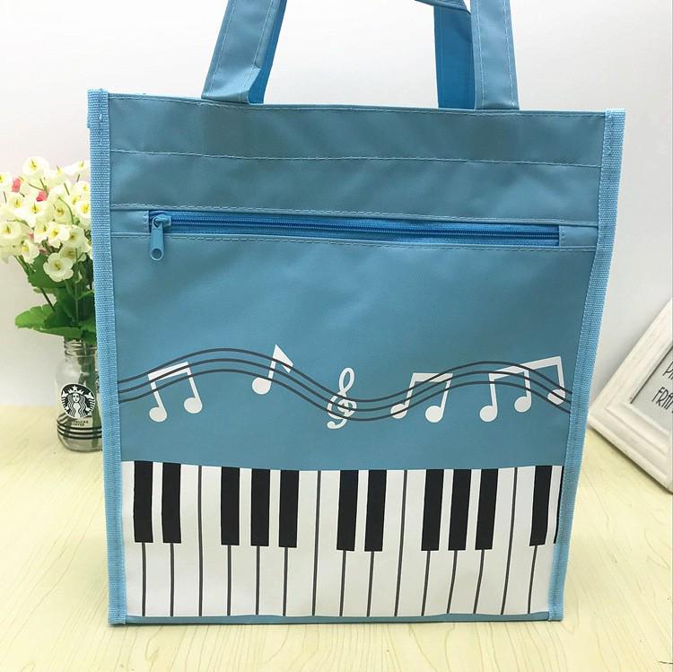 Creative Music Notes Tote Bag - Two-Layer Piano Bag for Teachers & Students