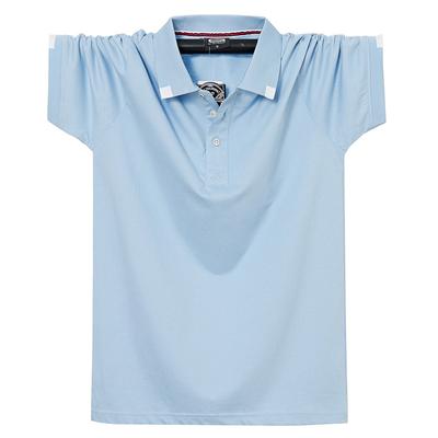 Fat Plus Men's Short Sleeve T-shirt Business Polo Breathable Men's POLO Shirt
