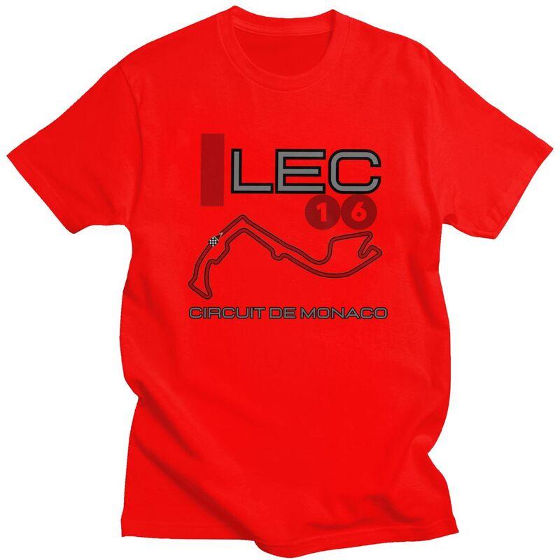 

Custom Male Charles Leclerc 16 T Shirt Short Sleeved Cotton Tshirt Novelty Tshirt Graphic Circuit De Monaco Tee Fit Apparel S