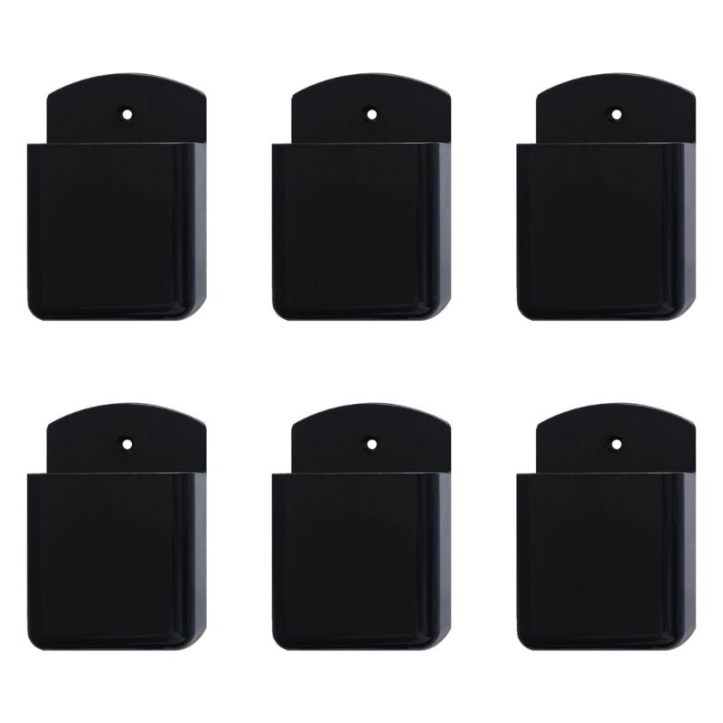 Pack of 6 ABS Plastic Wall Mounted Storage Boxes for Remotes Keys Multipurpose Use Various Locations