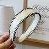 Non-Slip Leather Headband Solid Color Wide Edge Hairband Vintage Women Hair Hoop  Lady