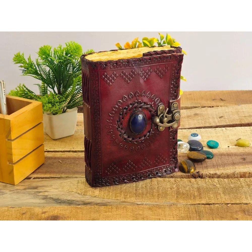 Grimoire Journal Leather Journal Blank Spell Book Book of Shadows Leather