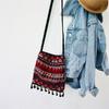 Ethnic Style Shoulder Bag Tassel Retro Artistic Crossbody Small Bag Bohemian Style Cloth Bag