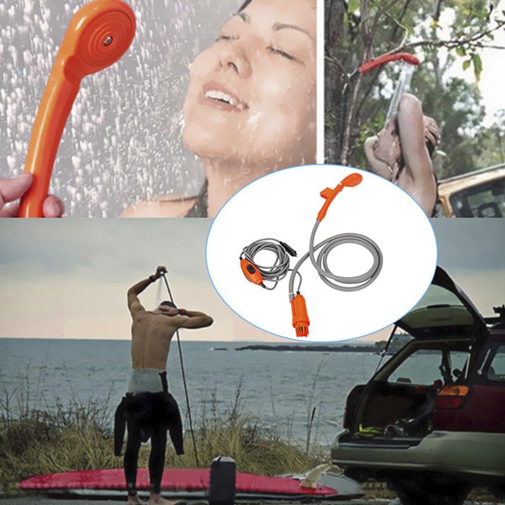 DC 12V Portable Car Shower Set Travel Camping Shower Heads Outdoor Handheld Shower Cleaning Tool